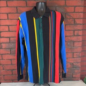 PacSun Men's Large Striped Polo Shirt – Casual, Summer‎ Wear, Vibrant Colors